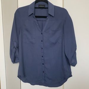 Fortune&Ivy blue button up blouse